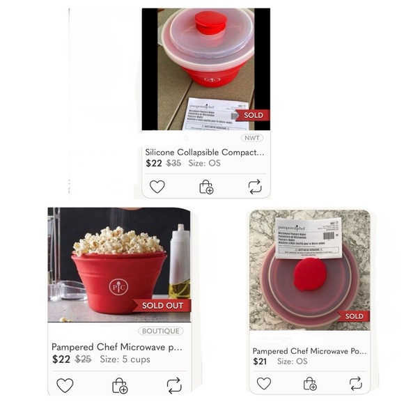 Pampered chef microwave silicone popcorn popper W/ leaflet red EUC - Picture 11 of 11